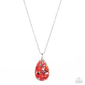 Extra Elemental Red Necklace Tantalizingly Terrazzo  Red Bracelet